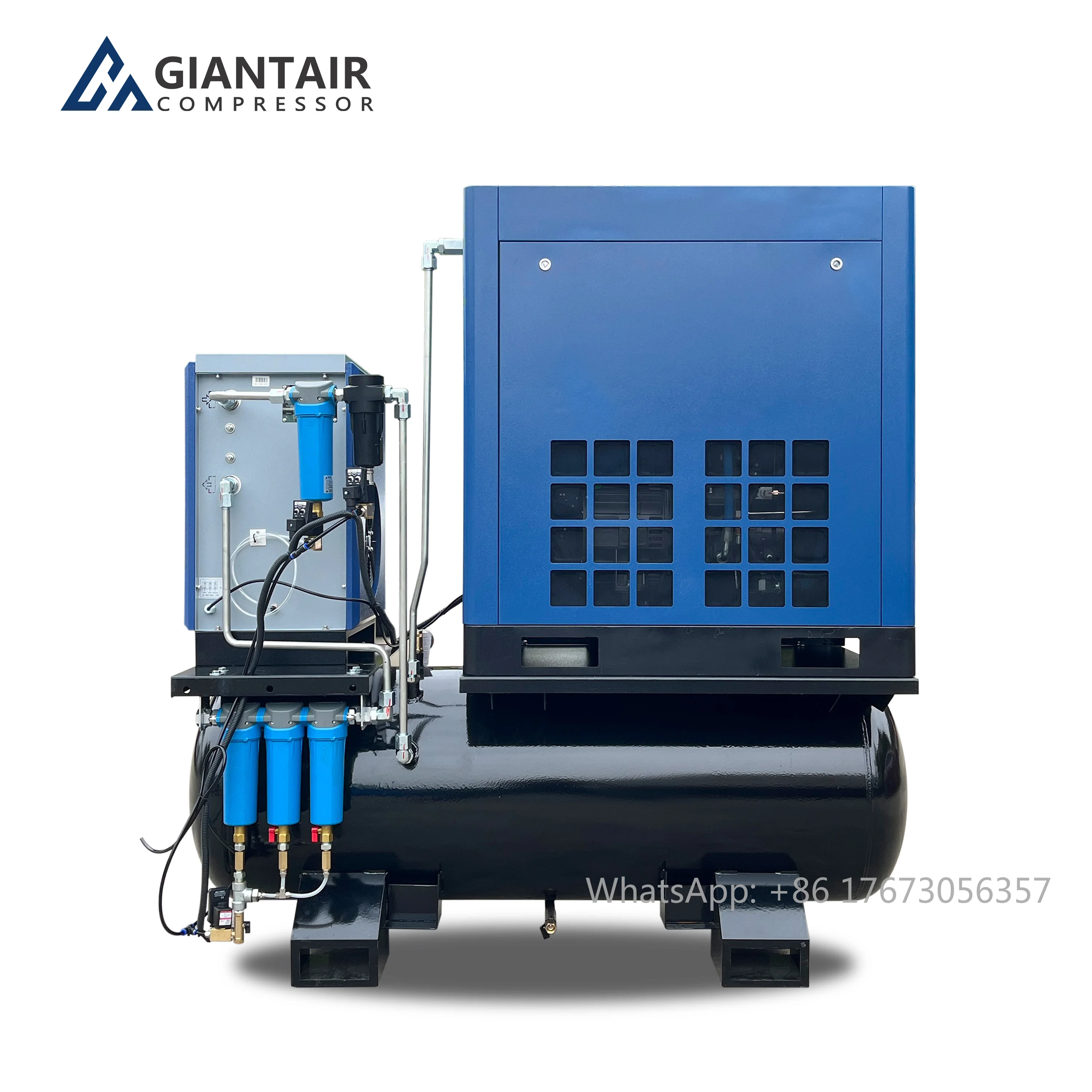 11kw 15kw 16 Bar All In One Screw Compressor 15hp 20hp Industrial Rotary Air Compressors Machine With Dryer For Laser Cutting