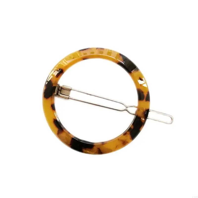 

P88B Women Korean Hair Clips Vintage Leopard Amber Tortoise Color Ha