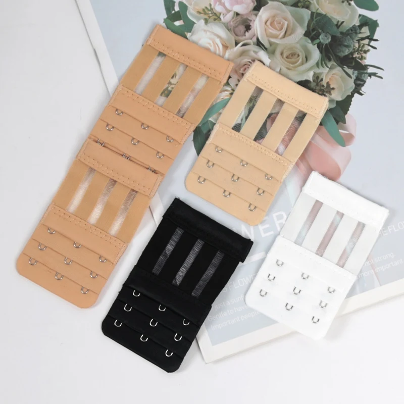 

4PCS Women Soft and Comfortable Adjustable Bra Extenders Extension Bra High Elasticity Expander Underwear Accessories Bra Straps