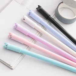 5Pcs/set Kawaii Cat Gel Pen 0.38mm Creative Cute Neutral Ink Pen Children Gift Pens School Office Writing Supplies Stationery