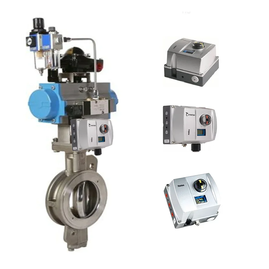 Chinese control valve with neles pneumatic positioner ND9202HE8T ,ND9203HE8T ,ND9206HE8T with lots of stock