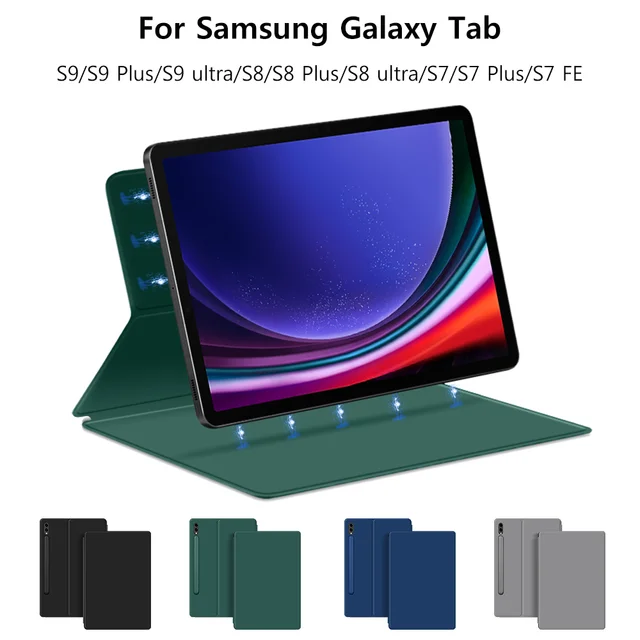Etui magnetyczne do Samsung Galaxy S9 S8 Ultra etui na Tablet Case Galaxy Tab S7 S9 Plus Case Slim ochronna skóra Funda