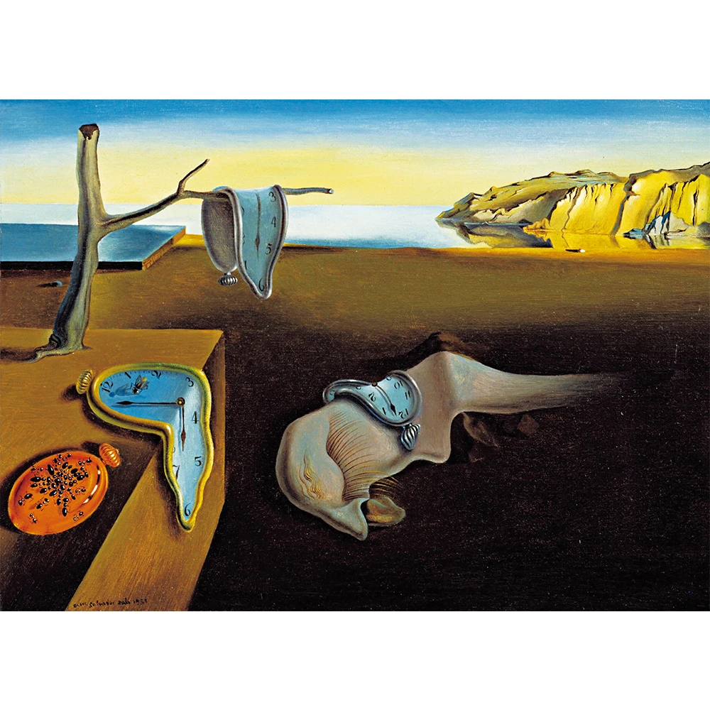 Puzzle 1000 Teile für Erwachsene, Kunstkollektion, Spielzeug Salvador Dali, die Persistenz der Erinnerung