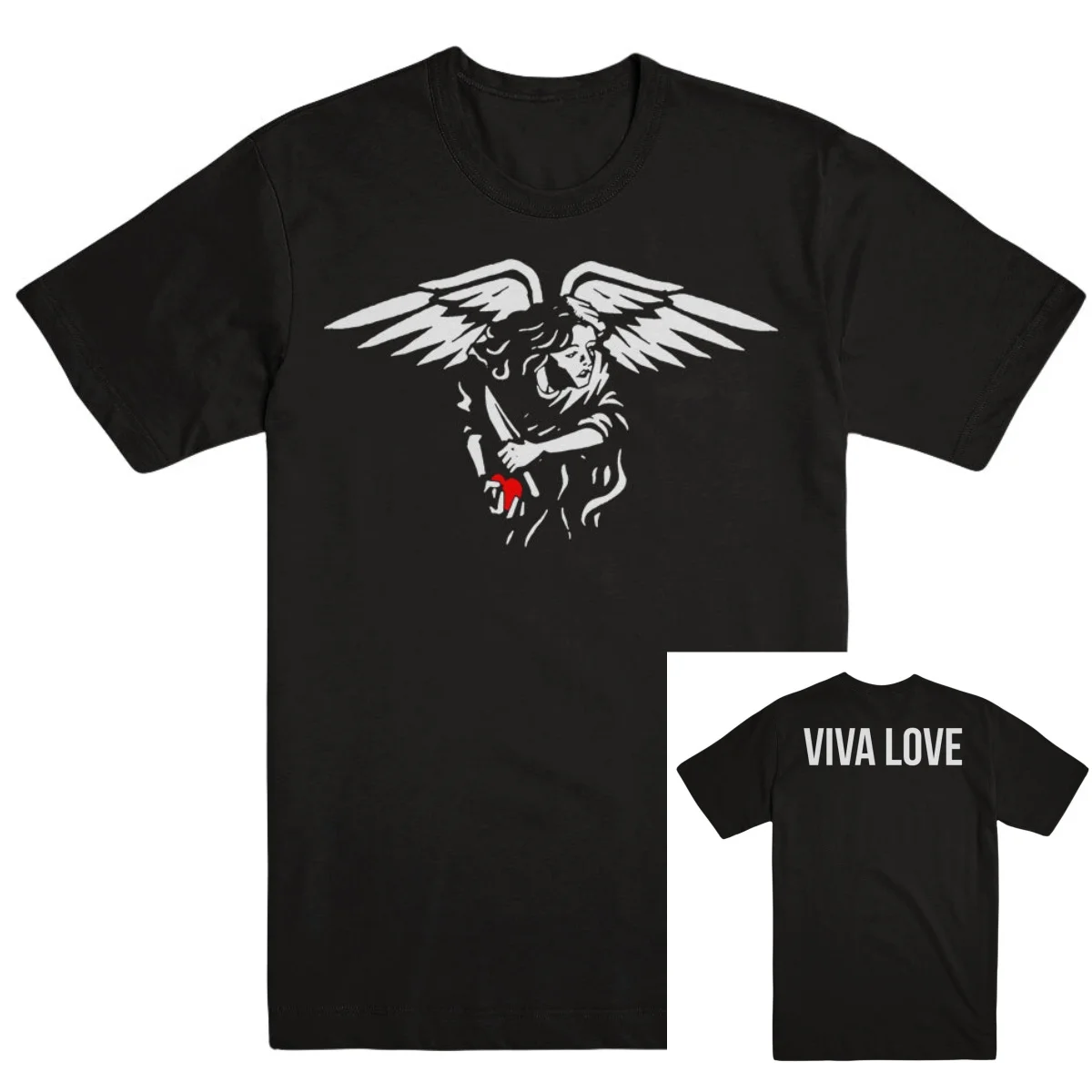 Angel Viva Love AMERICAN NIGHTMARE Band T-Shirt Cotton Graphic Tee Men Women Summer Streetwear