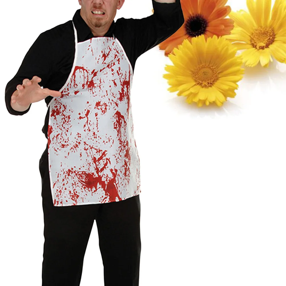 

Bloodstained Horror Halloween Costume Halloween Apron Party Scary Kitchen Butcher Cookware Adult Red Party Props