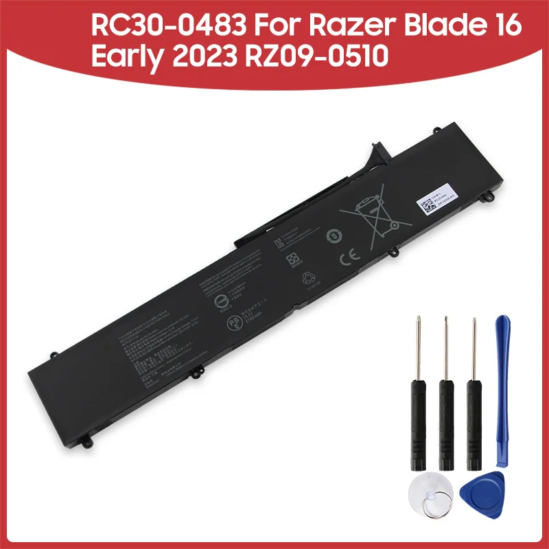 

Новая премиальная сменная батарея RC30-0483 для Razer Blade 16 Early 2023 RZ09-0510, 95.2 Вт·ч, 6182 мА·ч, длительный срок службы