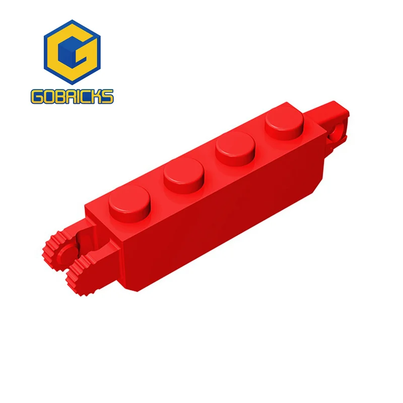 Gobricks 10Pcs MOC Parts 30387 Hinge Brick 1 x 4 Locking Compatible Bricks Assmble Building Blocks Particle Kid Toy Gift