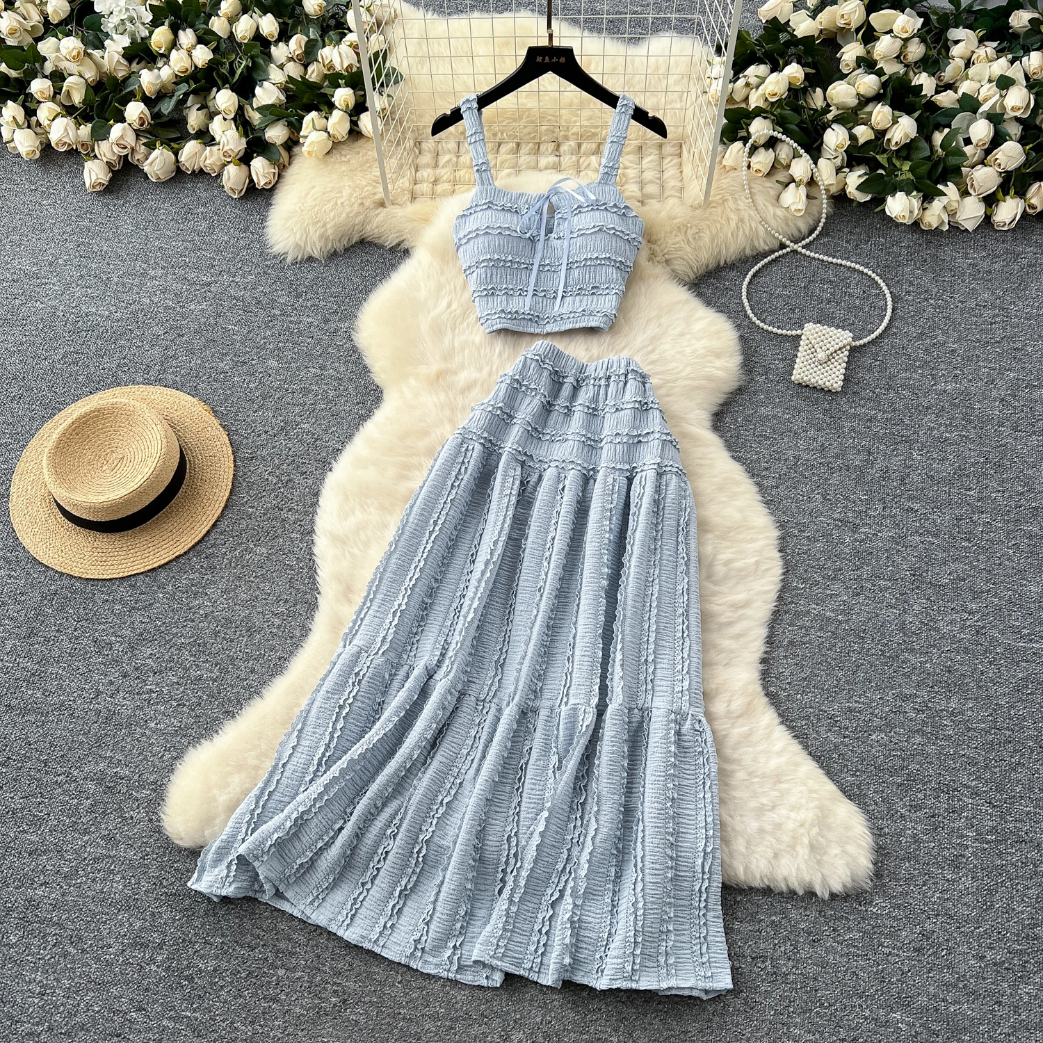 คอเหลี่ยมกลวงออก O-คอแขนกุดบางเซ็กซี่วินเทจหรูหราฝรั่งเศสแฟชั่นfairycoreชุดยืดหยุ่นเสื้อผ้าผู้หญิง