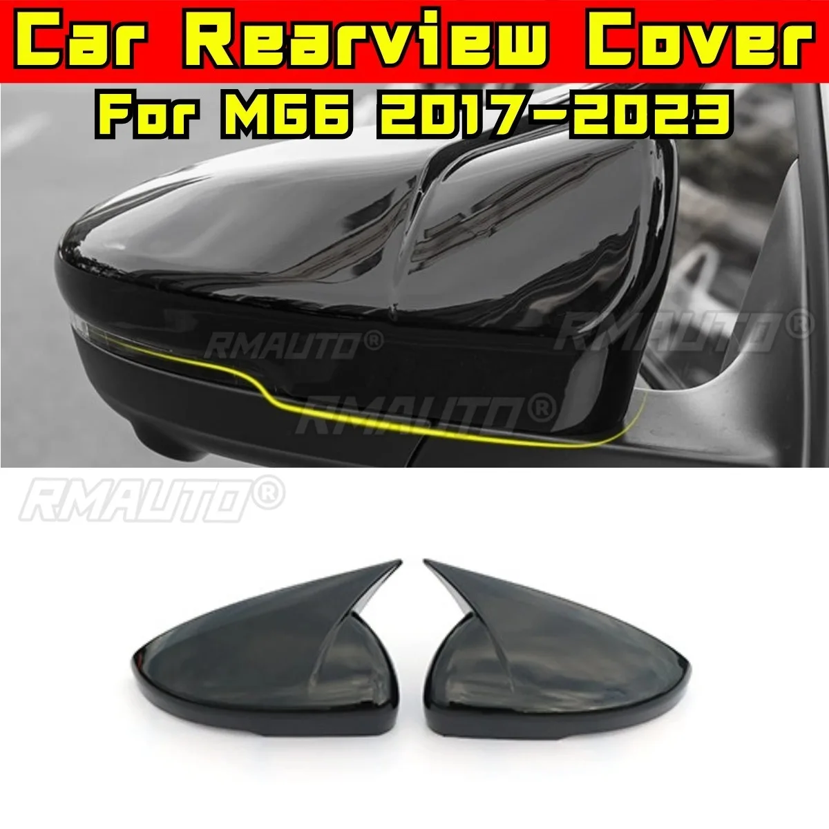 

For MG6 2017-2023 Car Accessories Car Rearview Cover Protect Side Mirror Cover Rearview Side Mirror Cover Modification Part