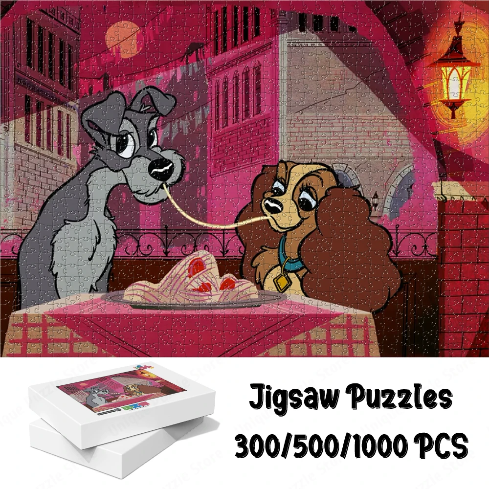 

Классический пазл серии мультфильмов Уолта Диснея, женские и темные настольные игры, Смешные собаки, романтические сцены, Обучающие искусства