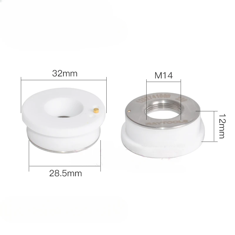 Raytools Originele Laser Keramische D32 M14 / D28 M11 / D19.05 M8 Laser Kop Mondstuk Houder Voor Bm109 Bt240 Bm110 Bm111 Bm114 Bm115