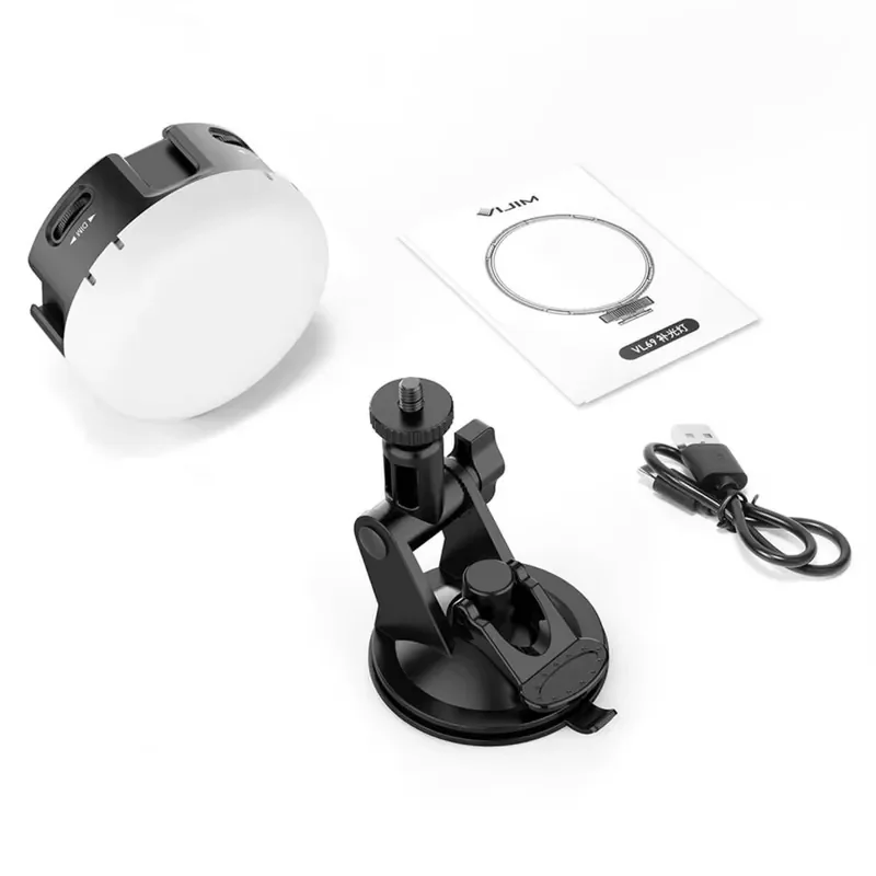 Hot new Ulanzi VL69 LED filling light round two-color temperature 2500K-6500K suction cup video light LED soft box light