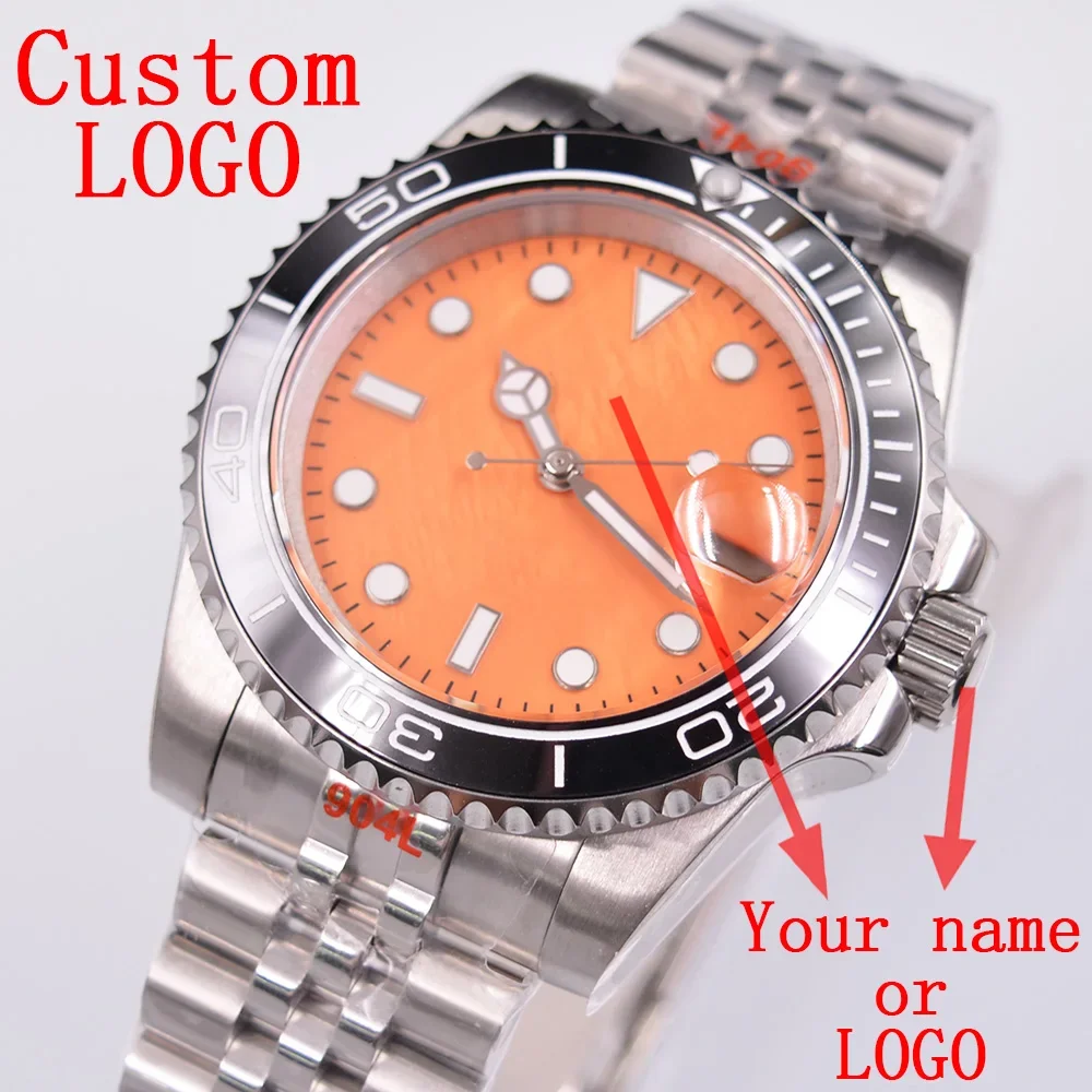 

40MM BLIGER NH35 MIYOTA Automatic movement Men watch 316L Stainless Steel case Sapphire Glass Luminous Mechanical watch