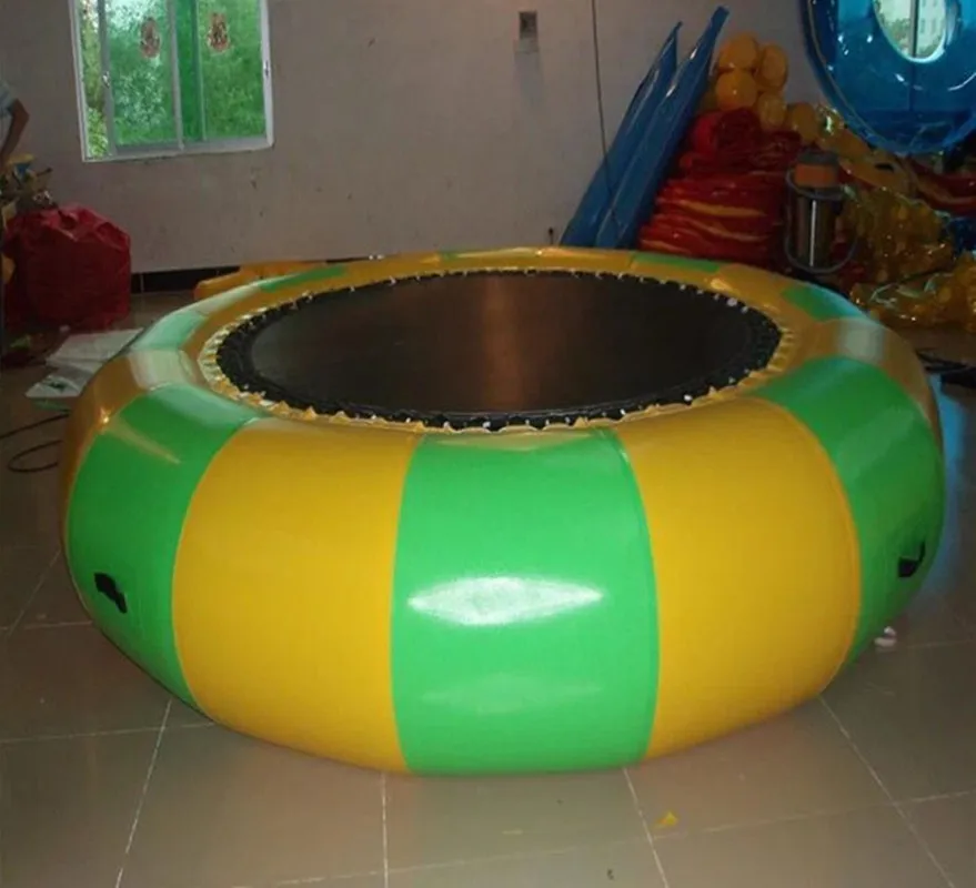 Spedizione gratuita 4 m (13 ') Bounce N Splash imbottito buttafuori d'acqua trampolino gonfiabile libera una pompa