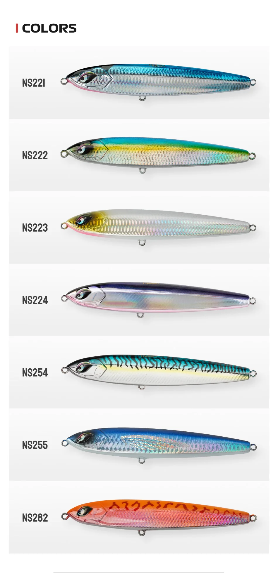 Noeby Sinking Stickbait 160 mm 75 g 185 mm 114 g 205 mm 154 g Angelköder Künstlicher harter Köder Bleistiftverstärkte Meeresangelköder – Detail 13