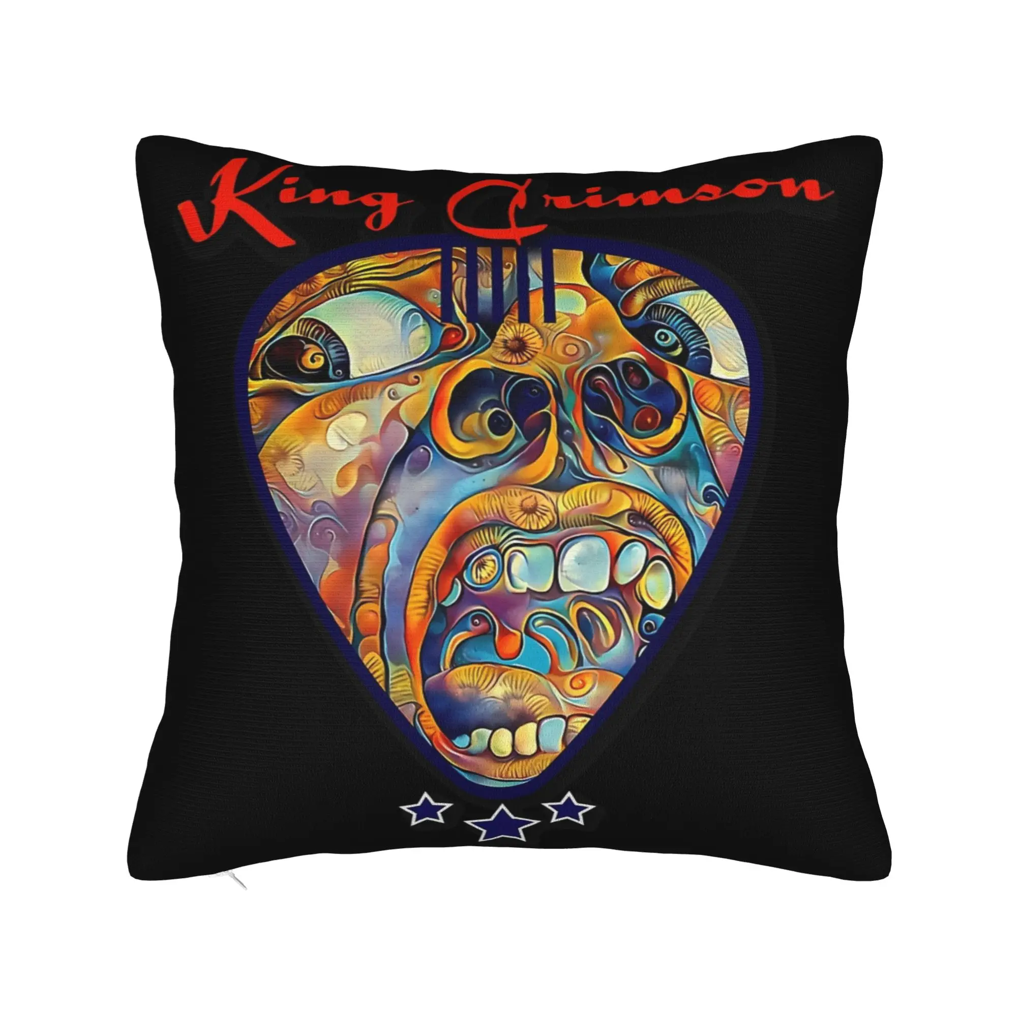 King Crimson Rock Band Pillow Covers Merch Printing Cushion Cover Gift  Pillow Case Cover Bed Multiple Sizes