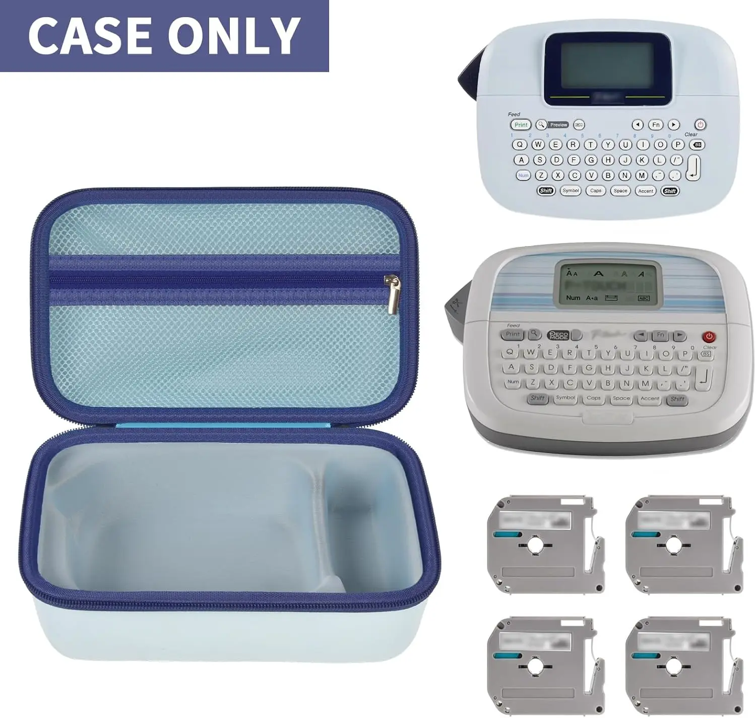 Case Compatible with Brother for P-Touch PTM95/ PT90/ PT45M Handy Label Maker, Storage  Carrying Organizer Bag for Label Tapes