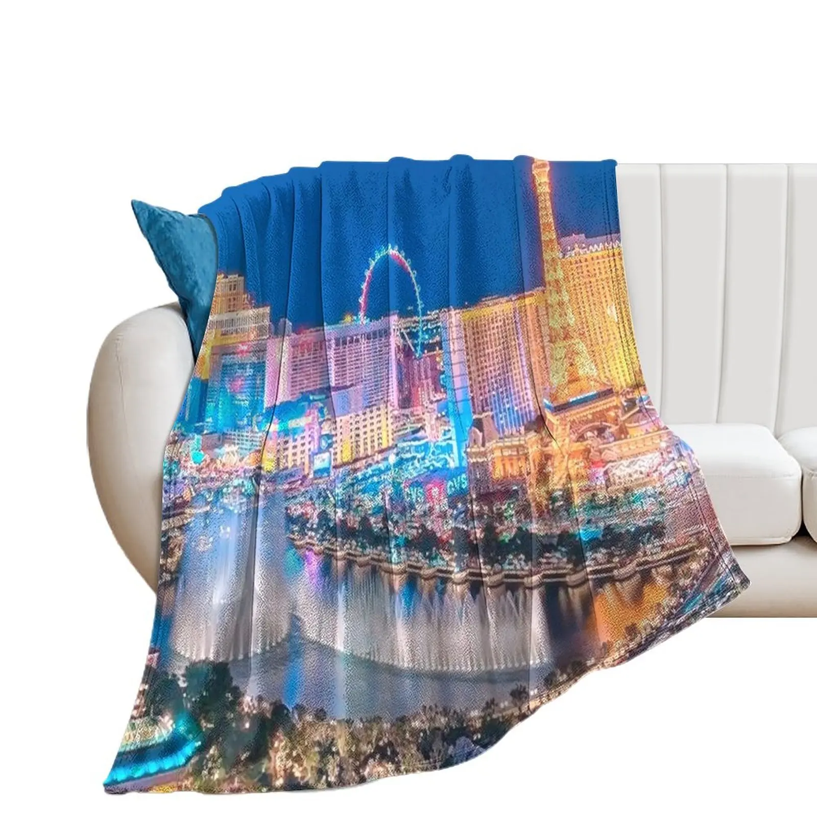 Las Vegas at Night Throw Blanket halloween Nap warm for winter Blankets