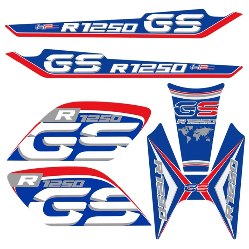 R1250 R 1250 GS HP Stickers For BMW R1250GS Tank Pad Protector Adventure Trunk Luggage Cases Windscreen Handguard 2019 2020 2021