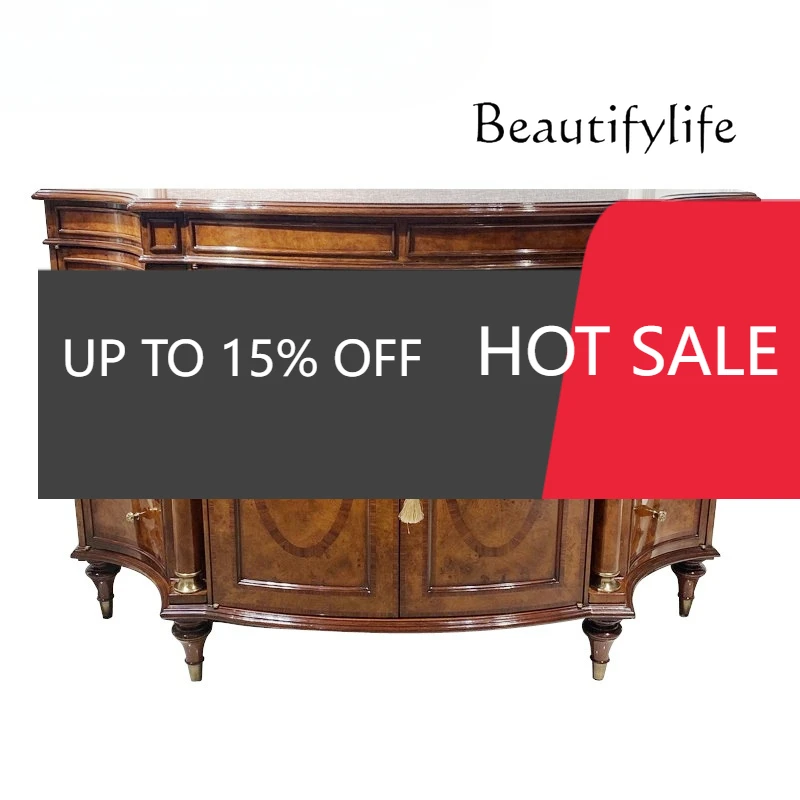 

Italian medieval style entrance foyer cabinet household simple display side cabinet