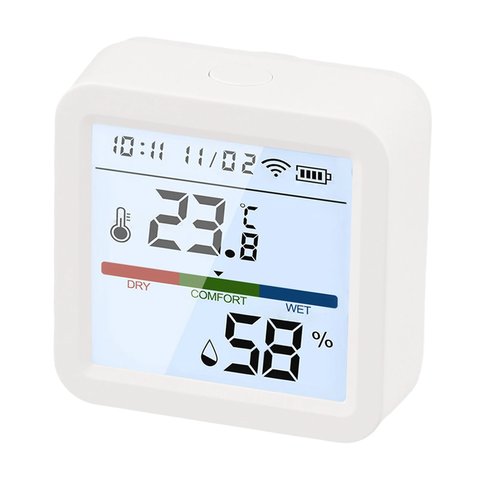 As Shown WIFI Hygrometer Customizable Smart Thermometer Sensor Humidity Range 10 To 90 RH User-friendly Interface