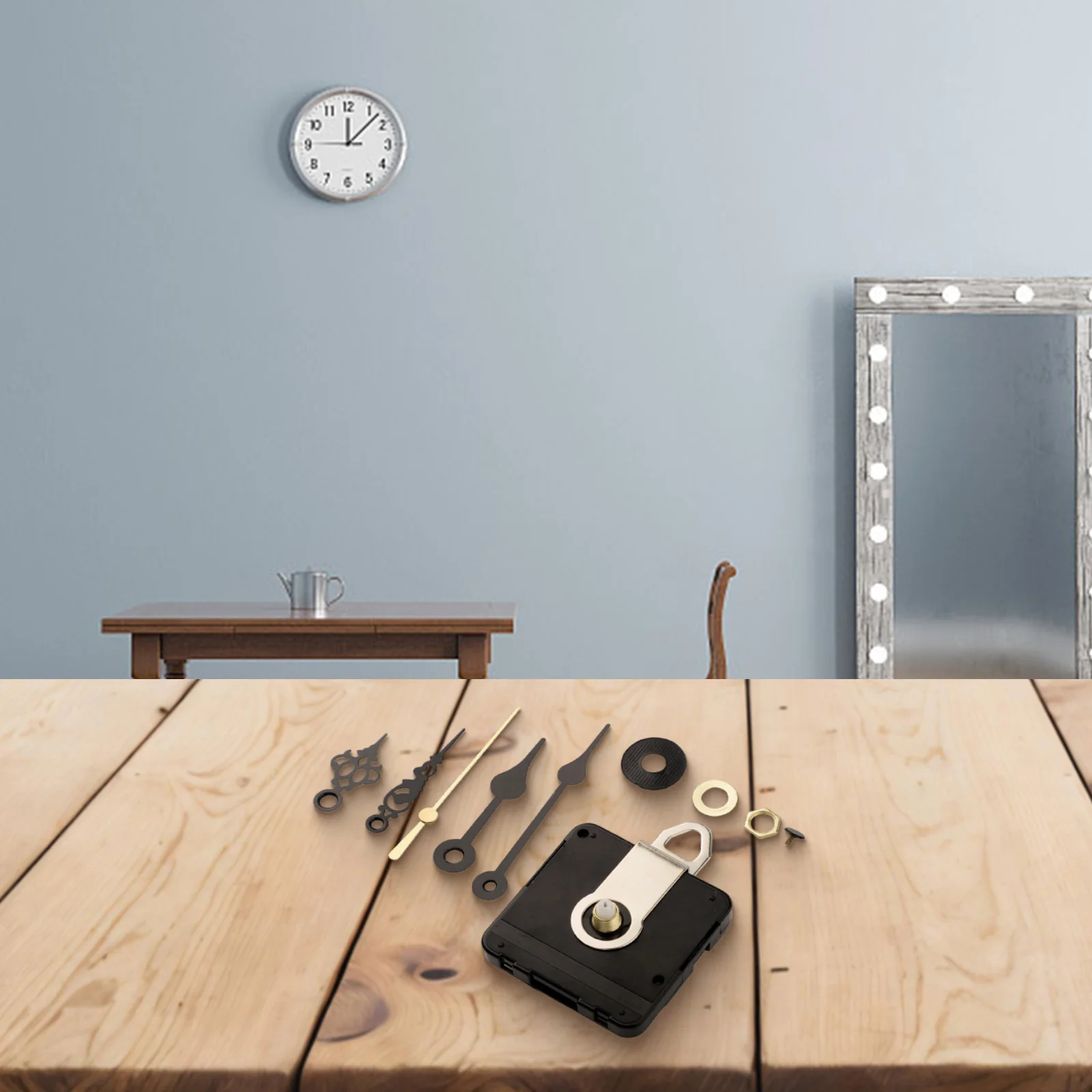 

Механизм часов с металлическими стрелками 56*56*16 мм, настраиваемый, простой монтаж, комплект для часов