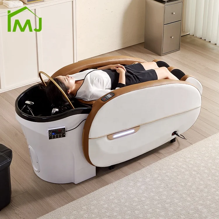 

Modern Hair Washing Salon Equipment Head Spa Electric Massage Shampoo Bed