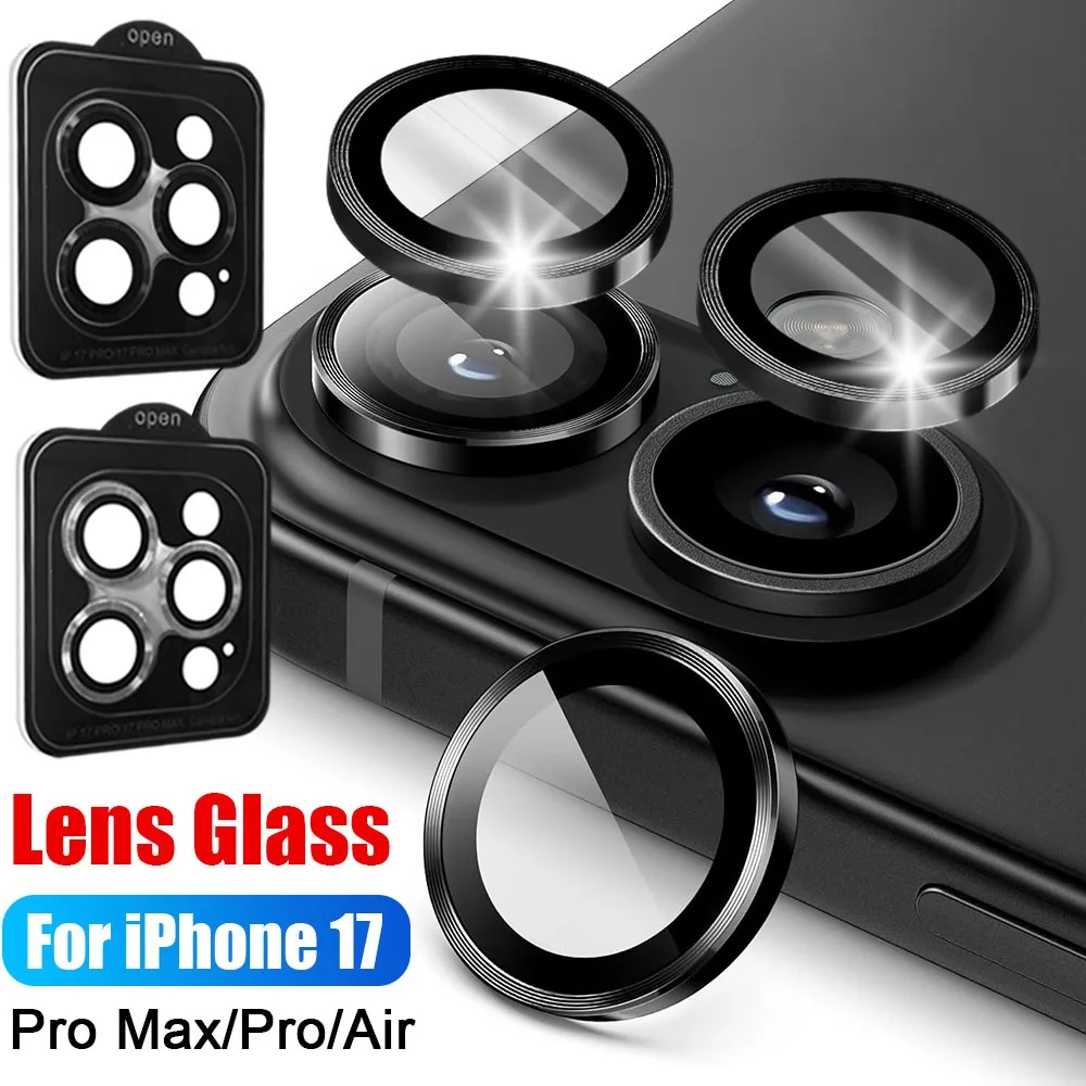 

For iPhone 17 Pro Max 17Air 17Pro Camera Lens Protector Anti-Scratch HD Metal Ring with Tempered Glass Lens Protective Films
