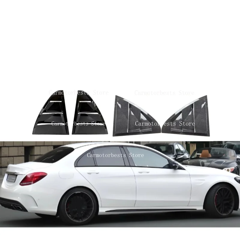 Fit For Mercedes Benz C Class W205 C180 C200 C220 C250 C300 2015-2021  Rear Window Shutter Shade Louver Bodykits ABS Cover Trim