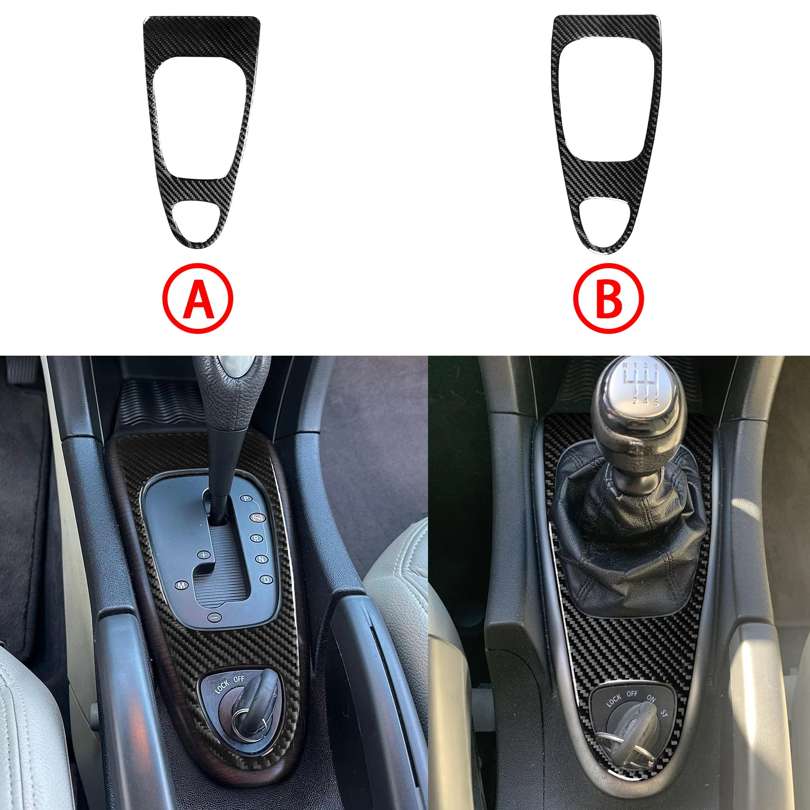 For Saab 9-3 2003-2011 Carbon Fiber Central radio AC CD gear shift cup holder door panel Car Accessories Decorative Stickers