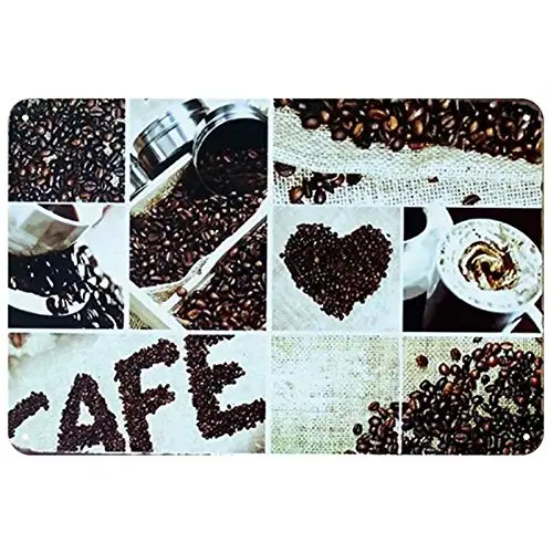 Coffee Theme Sign Metal Tin Sign Vintage Wall Decor Retro Bar Coffee Shop Home Decor Metal Poster Pub 8x12 Inch  aasd-68