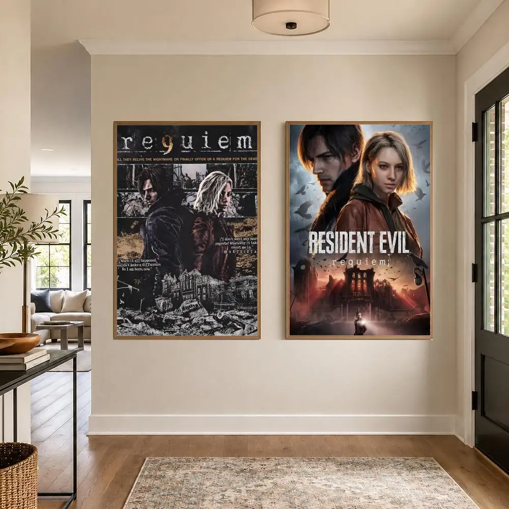 Game R-Resident Evil Poster Graphic Wall Art Poster HD Waterproof PP Paper Print for Bedroom Living Room Office Decor Gift