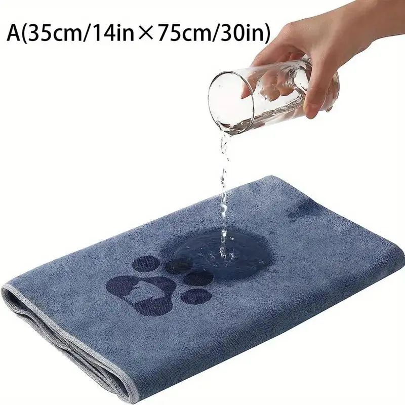 Asciugamano da bagno per cani da compagnia 1pc, toelettatura ad asciugatura rapida ad alto assorbimento, morbida microfibra