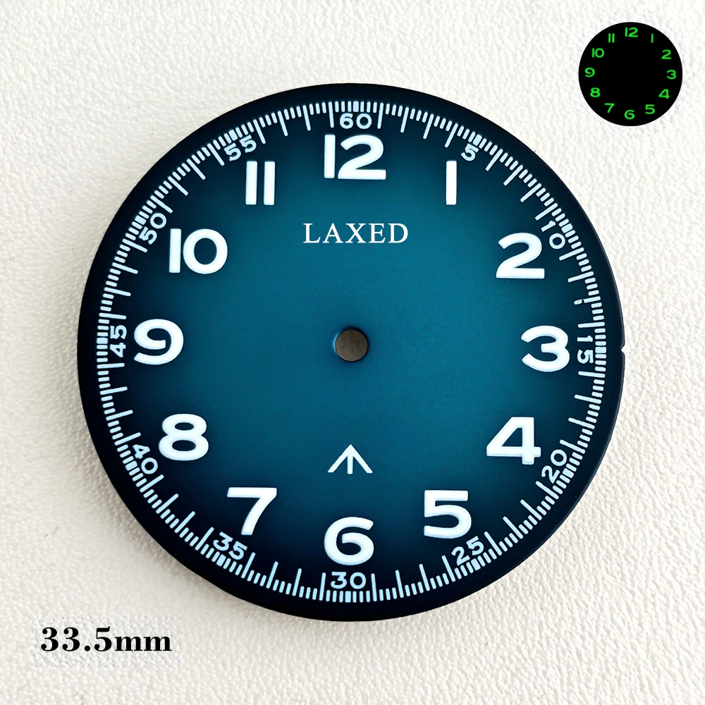 LAXED VH31 33.5mm Watch Dial For Pilot VH31 Movement Arabic numeral scale Men's Watch Modification Accessories Customizable Logo