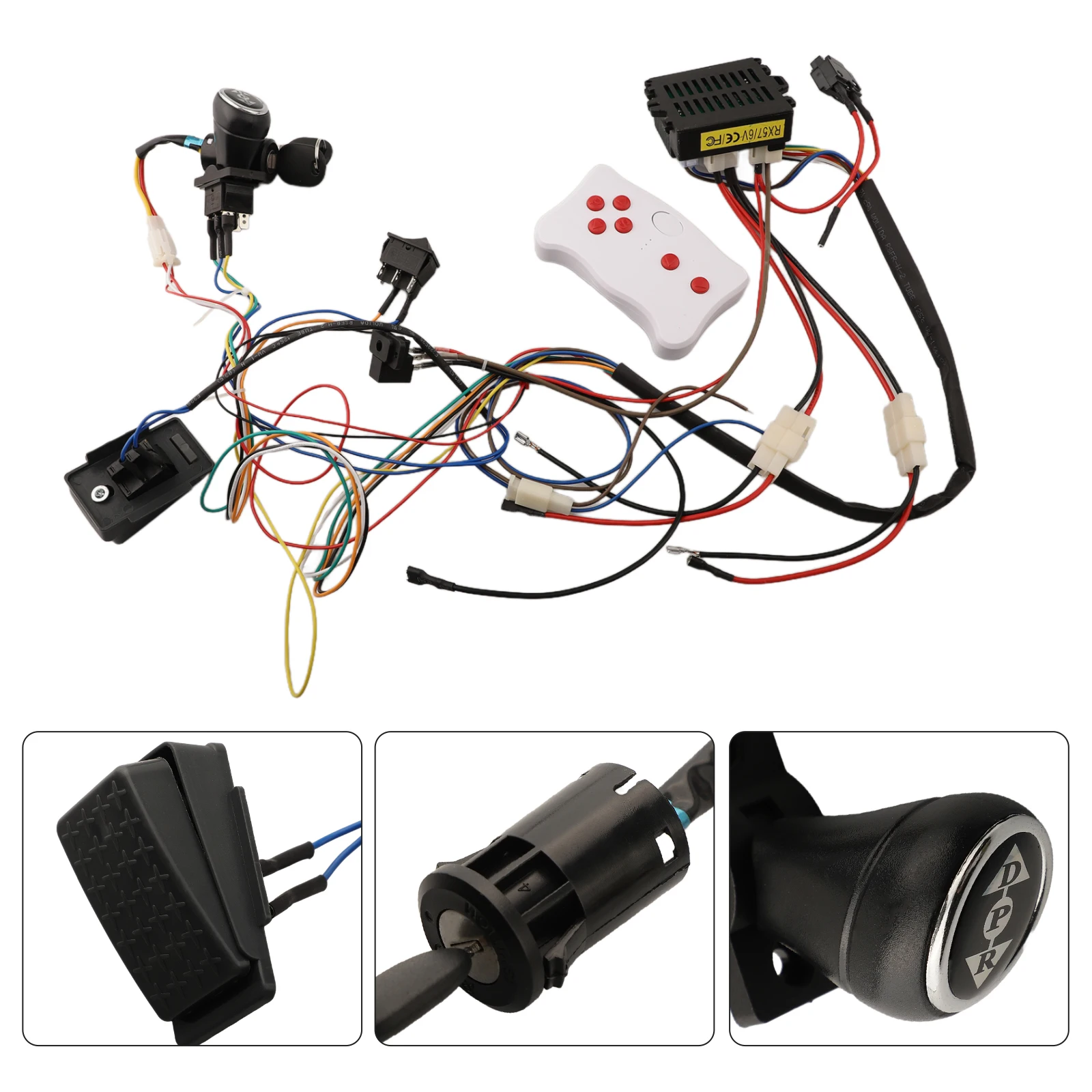 ABS metal DIY Wire Switch Receiver ABS metal One-button Start Switch High Quality Materials Children's Toy Car Upgrade