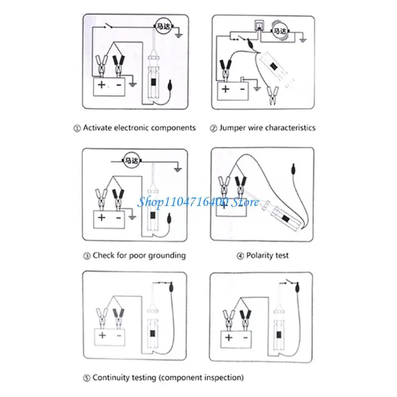 y1gd Universal Vehicle Diagnostic Tool 6-24V Diagnostic Device for Car Motorcycles and Electronic Equipment Maintenance