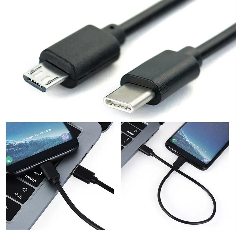 cable 30/100cm Data Cable USB-C Male Fast Charge USB-C To Micro USB Cable Type C To Micro USB Cord USB Cable Type-C Cable