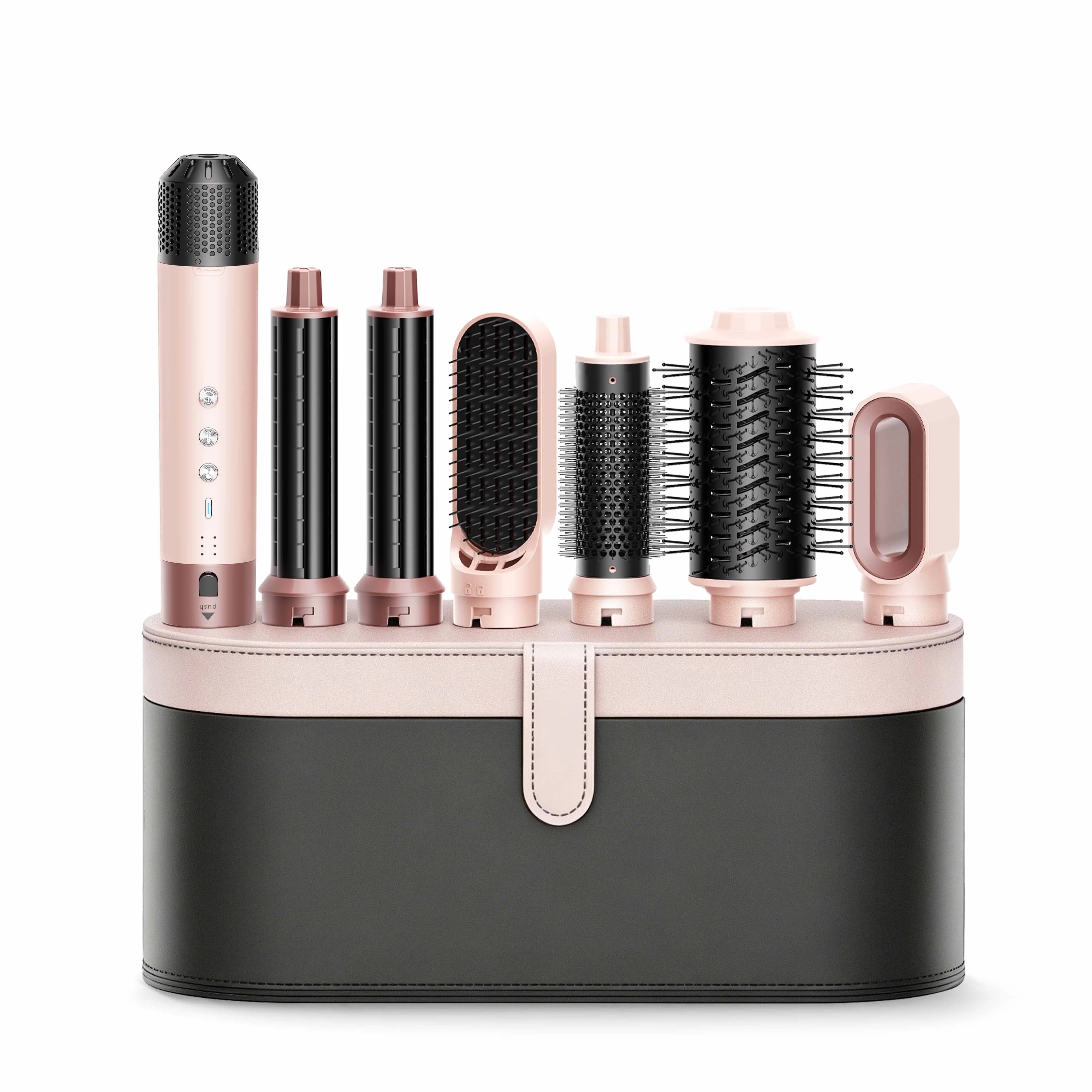 6-in-1 Hair Styler Smooth Hair Dryer with Curling Barrel Hot Air Brush Multi-Styling Tool for Salon-Quality Hair Styling
