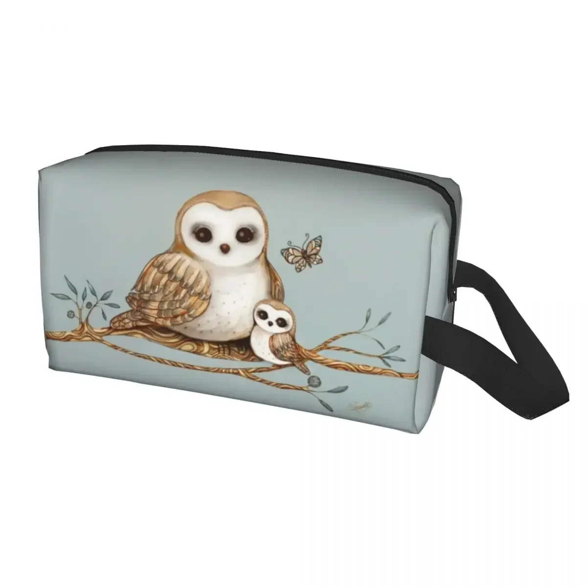 Fashion Baby Barn Owl Travel Toiletry Bag for Women Wildlife Bird Makeup Cosmetic Organizer Beauty Storage Dopp Kit