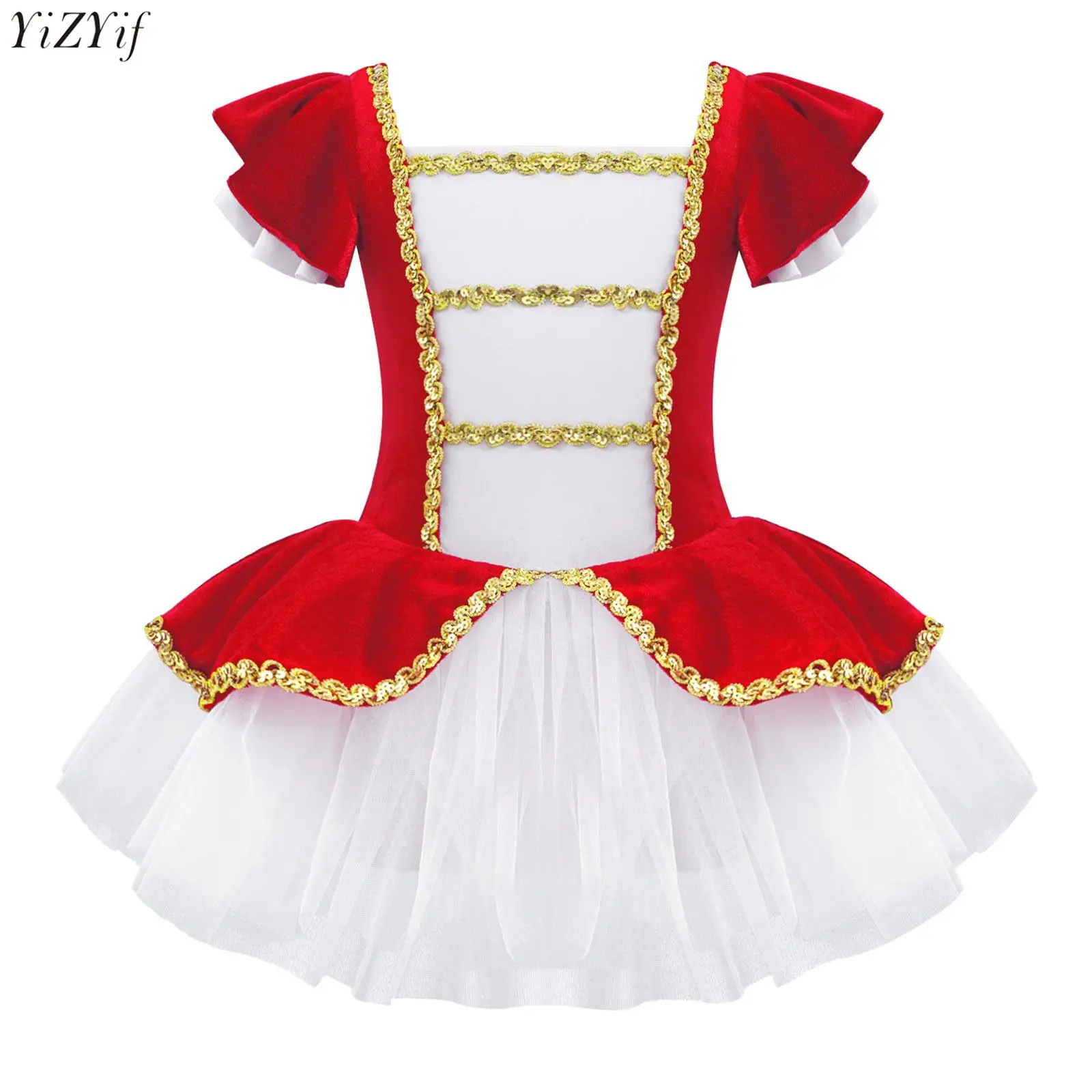 

Kids Girls Fairy Party Princess Dress Ballet Tutu Dress Velvet Mesh Skirted Leotard Dress Ball Halloween Cosplay Dance Costume