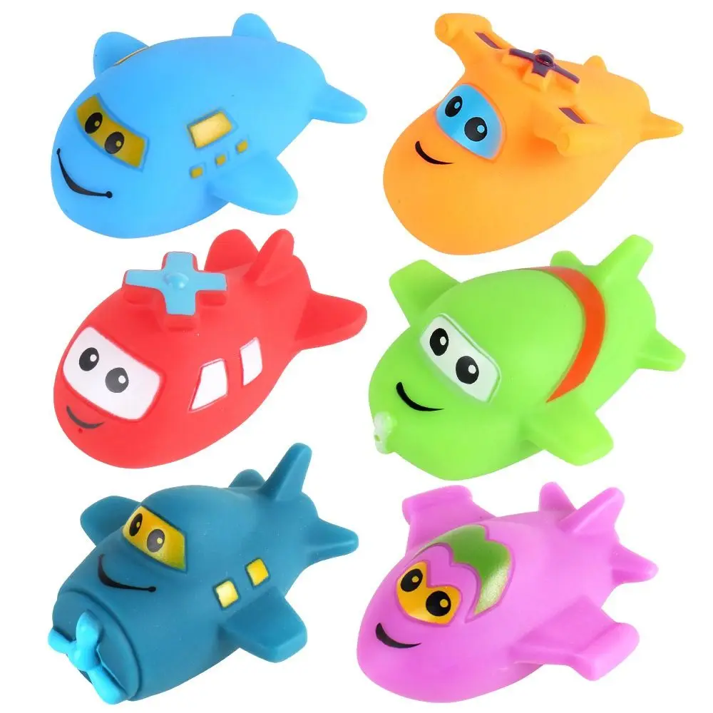 Funny Gifts Boat Plane Baby Bath Toy Float Squeeze Transportation Swimming Water Toys PVC Vehicle Bathing Toy Kids Gift