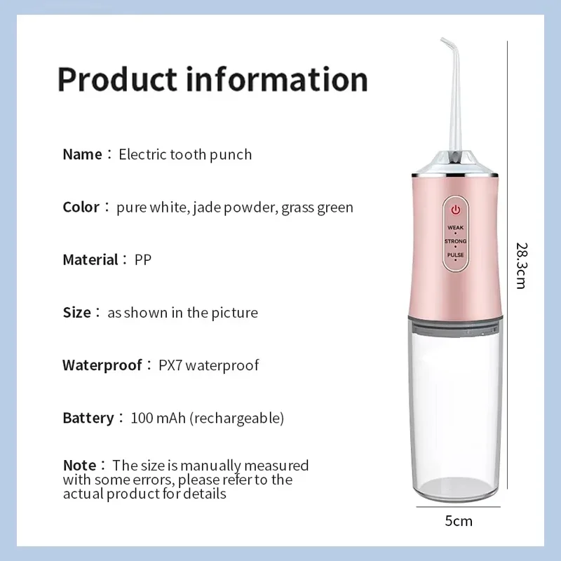 USB Charging Household Mouthwash, Powerful Portable Irrigator, Dental Sprayer with 3 Modes And 4 Nozzles,Used for Teeth Cleaning