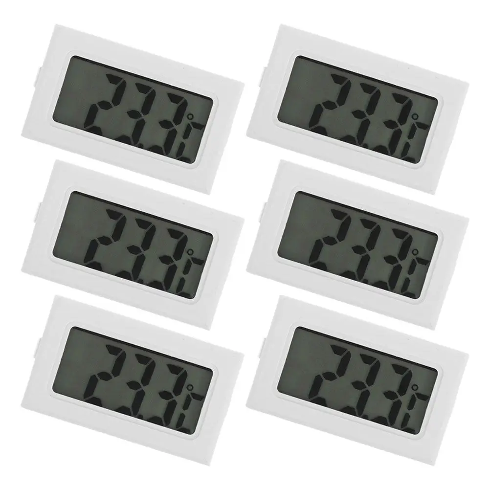 

6Pcs Digital Temperature Thermometer Embedded Compact Design Room Monitor Indoor Outdoor Electronic Display Small Precise