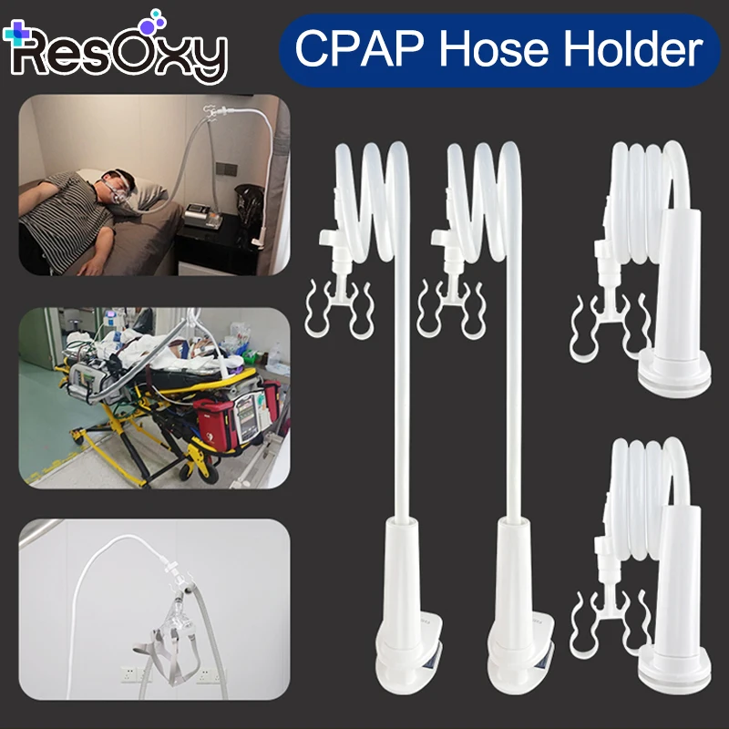 

Resoxy 1 шт. медицинский держатель шланга CPAP для сна, держатель шланга CPAP с защитой от запутывания, 360 ° Вращающаяся регулируемая высота, высокая стабильность