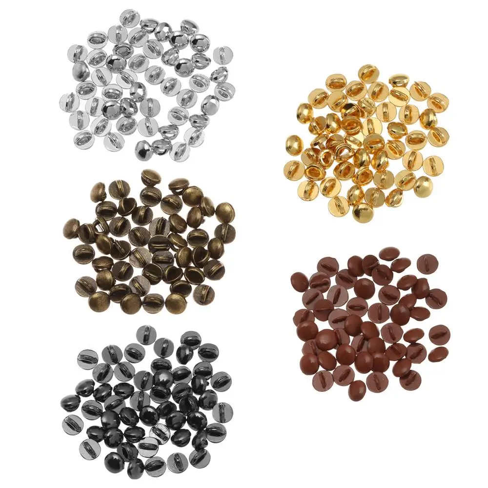 50pcs High Quality DIY Shoes Sewing Accessories 1/6 Dolls Clothing  Ultra-small Buckle Solid Round Buttons Belt Buckles