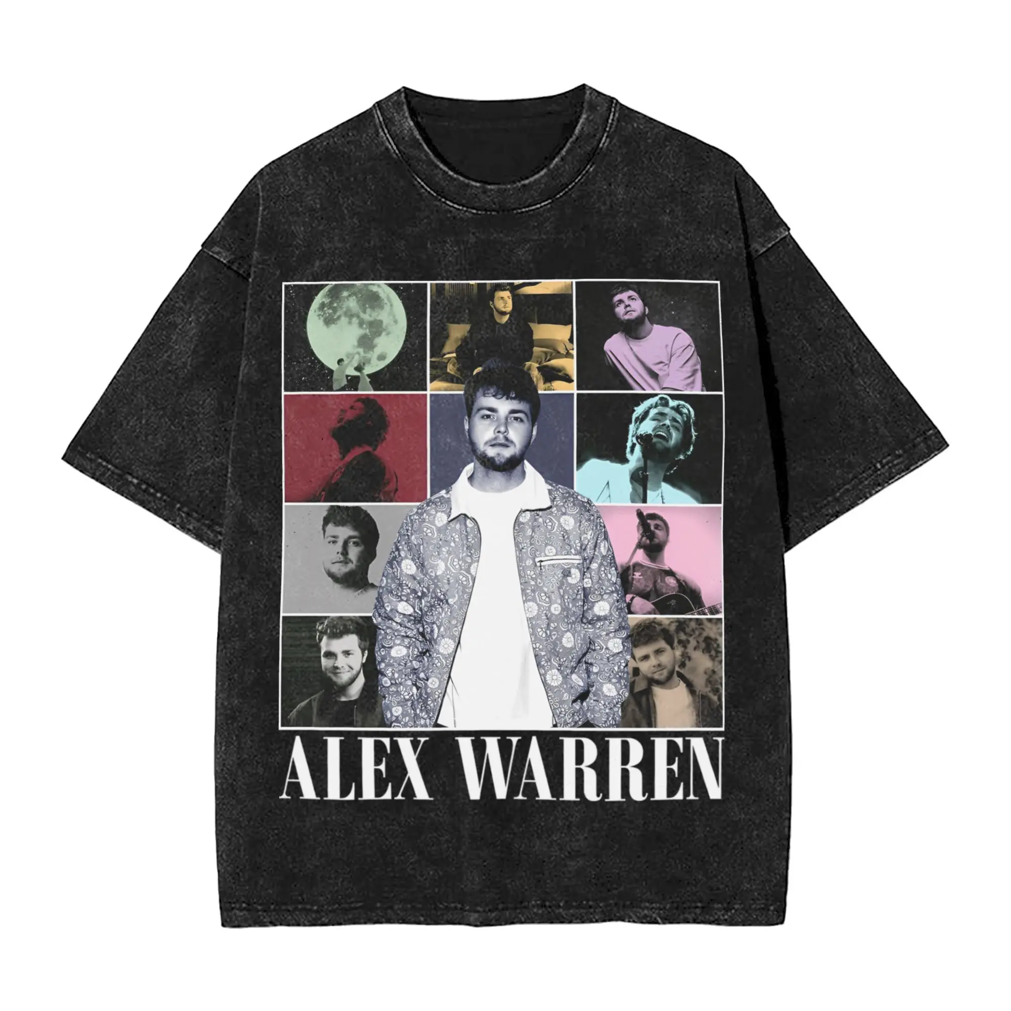 

Alex Warren Tour 2025 Washed T-Shirt Male Streetwear Cotton T-Shirts Beach O-Neck Trending Tee Shirt Design Plus Size Tops
