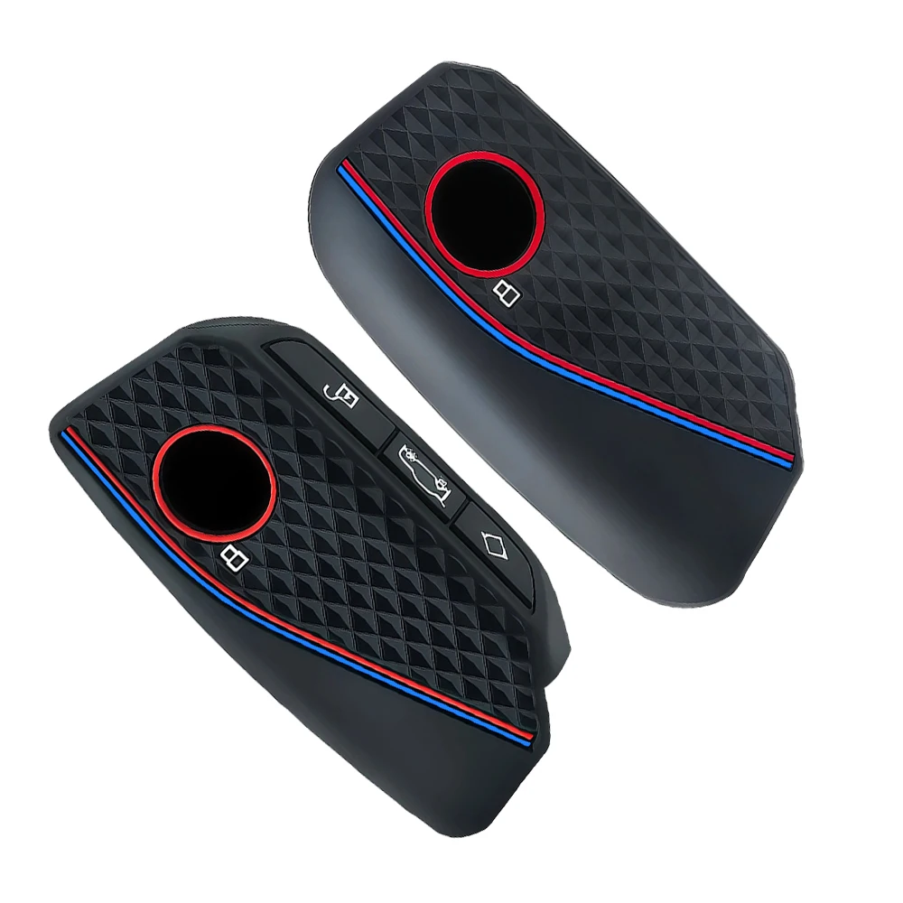 New Style silicone holder key cover Accsesories car key case keychain for BMW Series 7 735i 740Li X7 X1 U11 2023 I7 G07 LCI XM