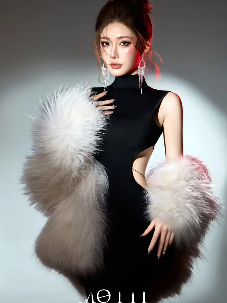 

2026 Fashionable Lady Portrait Photography Studio New Arrival Luxury Goddess Style Lazy Landscape Art Clothing Women's Fashion