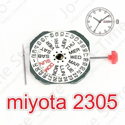 Miyota 2305 Standard Quartz Movement With Day-Date Display Japan Movement Spain And English 2305-20A