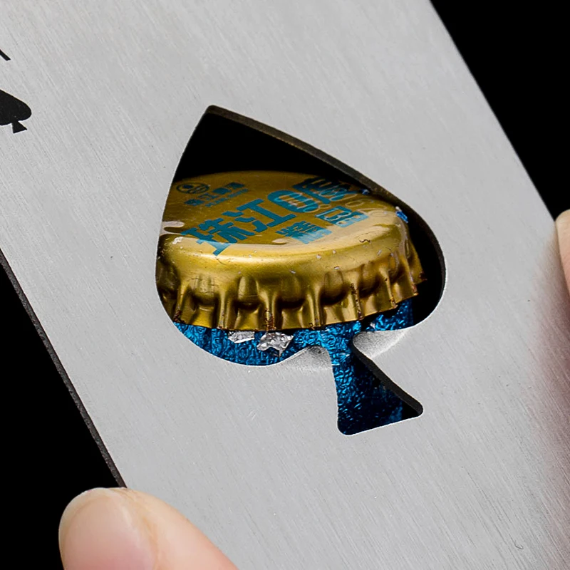Kitchen Dining Barware Bar Tools Poker Spades Credit Card Beer Bottle Opener Openors 2pcs /lot